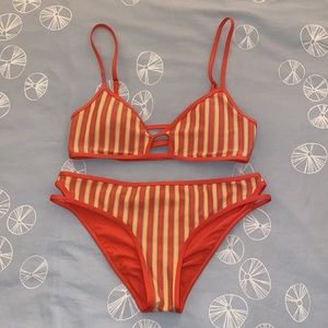 L Space Rachel Striped Bikini Lay It On The Line